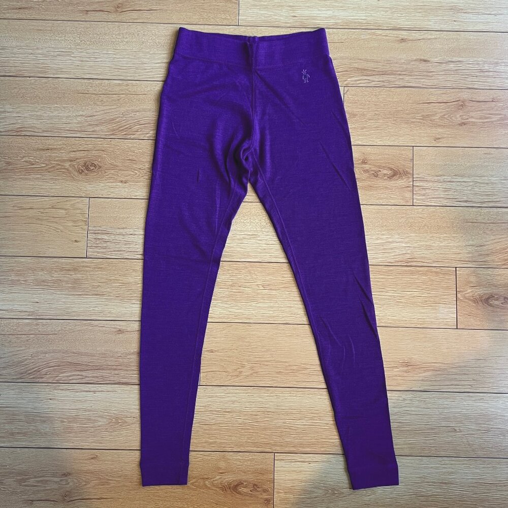Smartwool Base Layer Bottoms Leggings Long Underwear Merino Wool Purple Small